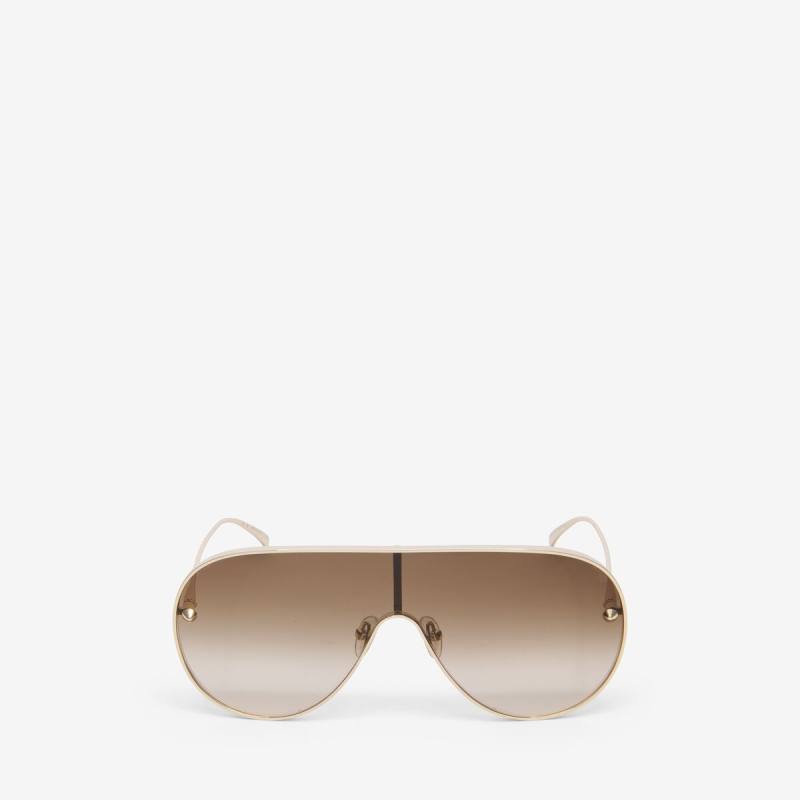 ALEXANDER MCQUEEN - Metal Studs Mask Sunglasses - Item 803365I33307024